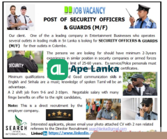 POST OF SECURITY OFFICERS & GUARDS (M/F)